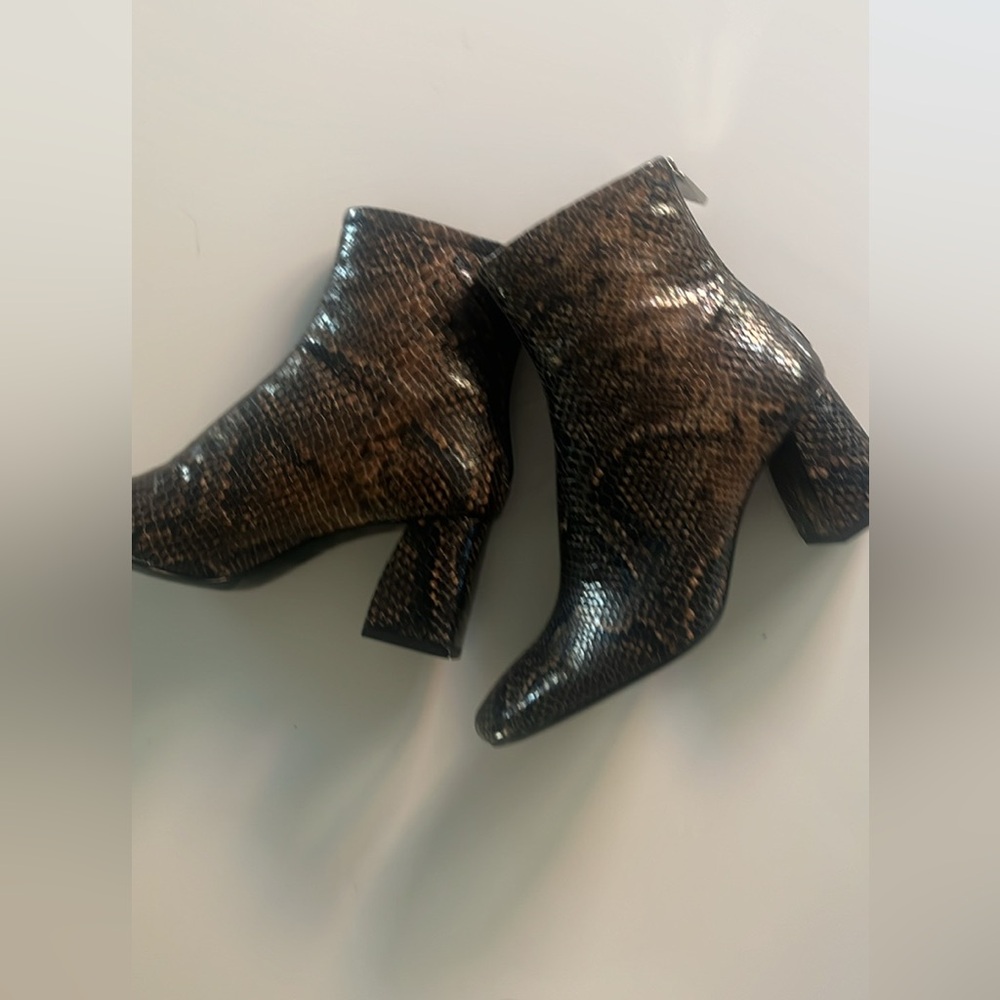 Zara Snakeskin Patterned boots